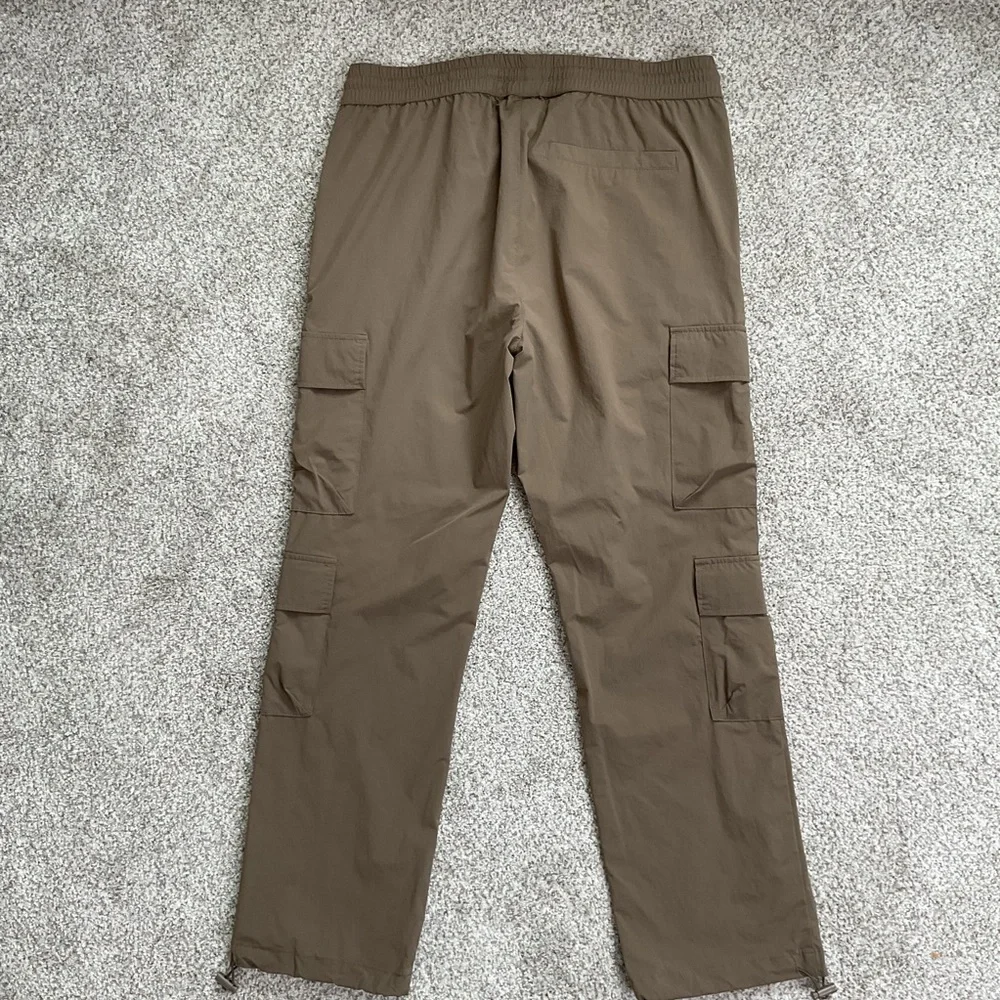 Men's PacSun Tan Straight Cargo Utility Pants Stretch Drawstring Comfort Size L - Picture 9 of 10